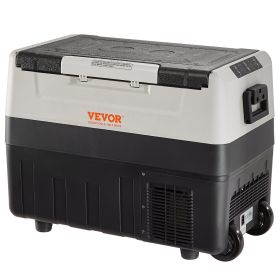 VEVOR Car Refrigerator, 12 Volt Car Refrigerator Fridge, 48 QT/45 L Dual Zone Portable Freezer, -4-50 Fahrenheit Adjustable Range