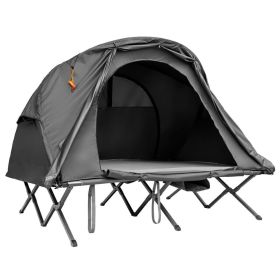 2-Person Outdoor Camping Tent with External Cover (Main Color: Gray)