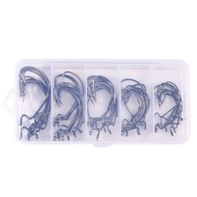 Outdoor Fishing Cranked Stripers Hook Set (Accessory Type: Fishing Hooks, Color: BLACK)