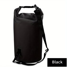 Outdoor Waterproof Sport Dry Bag With Adjustable Shoulder Strap For Beach; Drifting; Mountaineering Outdoor Backpack Waterproof Hiking Bag 500D N (Color: BLACK, size: 30L)