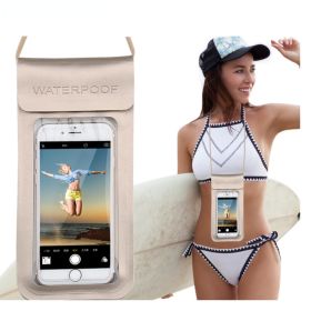 Waterproof Cell Phone Pouch; Universal Mobile Phone Dry Bag For Beach Pool Fishing Hiking (Color: BLACK, size: 6.5 Inch)
