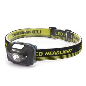 AloneFire HP30 3W Red White LED Lightweight Light; AAA Battery Headlamp; Portable Headlight For Outdoor Fishing Camping & Climbing (Items: White, Color: BLACK)