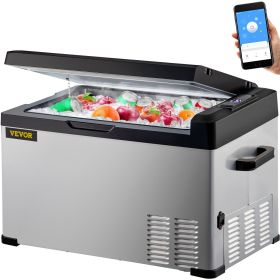 VEVOR 12 Volt Refrigerator, Portable Refrigerator -4 to 68 F With APP Control Car Compressor Fridge Cooler 12V/24V DC and 110-220V AC For Camping (Default: Default)