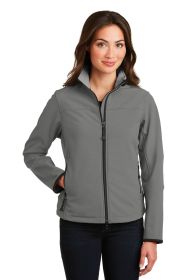 Port Authority Ladies Glacier Soft Shell Jacket L790 (Color: Smoke Grey/ Chrome, size: 4XL)